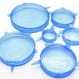 Silicon Stretch Lids Covers Reusable Flexible & Stretchable Utensils Dishwasher Microwave and Freezer Safe Lids Cover for Bowls Dishes Plates Jars Glassware and Mugs Food Saver (Set of 6 lit blue color ) 8.3 inch, 6.5 inch, 5.7 inch, 4.5 inch, 3.8 inch, 2.6 inch Lid Set (Silicone) 8.3 inch, 6.5 inch, 5.7 inch, 4.5 inch, 3.8 inch, 2.6 inch Lid Set-11