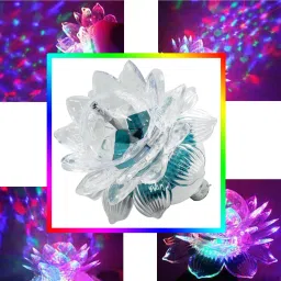 LED Rotary Lotus Colorful lights KTV Party Wedding Stage Effect Light Mall Crystal Magic Ball Laser Light Single Disco Ball-17