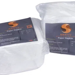 sanyu Tissue Paper Napkin Net Qty 100 Pulls Pack of 2 White Paper Napkins image 2