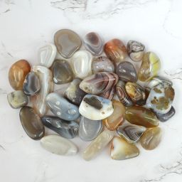 100% Natural Crystal New-24-Botswana Agate-Tumble-stone-100gm Regular Asymmetrical Crystal Stone-image-70