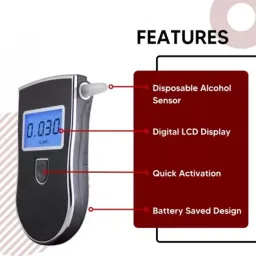 aromahpure X Robustt Digital Alcohol Tester - LCD Display Portable Breathalyzer (Pack of 1) Analytical Scale image 2