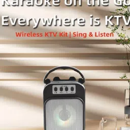 Nilesawar A61 Wireless Karaoke Mic with Bluetooth Speaker – Portable Singing System 5 W Bluetooth Speaker image 3