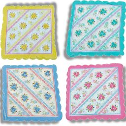 dreams decore Flower Print Face Hanky, 100% Cotton Handkerchief for women and girls ["Multicolor"] Handkerchief-image-71