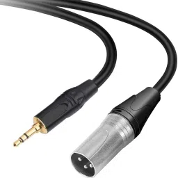 XLR Male to 3.5mm Male Cable - Professional Low Noise Microphone Cable (3 Meter) Microphone, Audio Sound Consoles, Power Amplifier, Wireless Microphone Receiver.-image-88