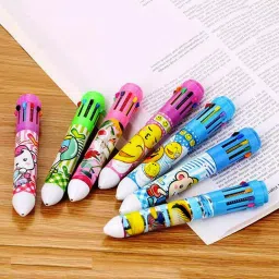 Return gifts for kids 10 in 1 Multicolor Ballpoint Pen Ball Pen-image-54