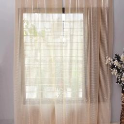 152.4 cm (5 ft) Tissue Semi Transparent Window Curtain (Pack Of 2)-image-8