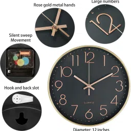 volantis Analog 30 cm X 30 cm Wall Clock image 4