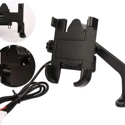 Metal Motorcycle Mount Mobile Phone Holder Bracket With USB Charger Stand Bike Mobile Holder-22