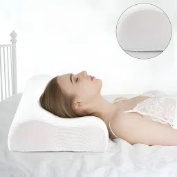 Cervical Contour Smooth Memory Foam Pillow, Orthopedic, Stomached, Side Sleepers Memory Foam Nature Orthopaedic Pillow Pack of 1-27