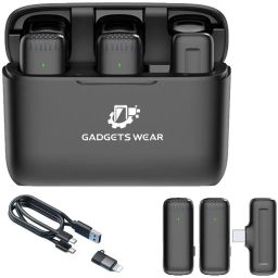 J13 Wireless Lavalier Mic for Youtubers,Compatible with Android Type-C, iPhone Microphone-image-1