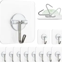 Self Wall Hooks Heavy Duty WaterProof 8 Kg Capacity Strong Adhesive Wall Mounted Hook 12-image-24