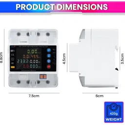 amicismart 3-Phase WiFi Energy Meter Bi-Directional 80A Power Meter with Over/Under Voltage Digital Voltage Tester image 5