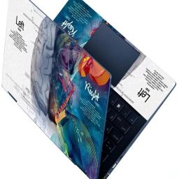 dzazner Premium Vinyl HD Printed Easy to Install Full Panel Laptop Skin/Sticker/Stretchable Vinyl/Cover for all Size Laptops upto 15.6 inch No Residue, Bubble Free - Brain Left Right Blue Self Adhesive Vinyl Laptop Decal 15.6-image-51