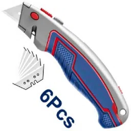 Utility Knife,stanley knife, Quick Change Blade Razor Knife,5 Extra Blade Metal Cutter-image-60