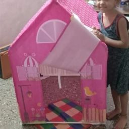 Kids Foldable Tent Playhouse – Pink Design-image-83
