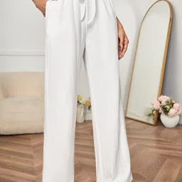 dockstreet Women Solid White Track Pants-picture-48