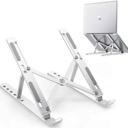 SEVENSPACE Laptop Stand, Adjustable Aluminum Laptop Tablet Stand, Foldable Portable Desktop Holder Compatible with All Laptops Laptop StandLaptop Stand, Adjustable Aluminum Laptop Tablet Stand, Foldable Portable Desktop Holder Compatible with All Laptops Laptop Stand Laptop Stand, Adjustable Aluminum Laptop Tablet Stand, Foldable Portable Desktop Holder Compatible with All Laptops Laptop Stand Aluminium Desk Stand Laptop Stand with Adjustable Height Compatible with Universal Laptops-image-8