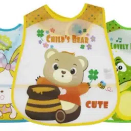 NEWBORN BABY WATERPROOF SILICONE BIBS FOR BABY FEEDING (SET OF 3)-image-31