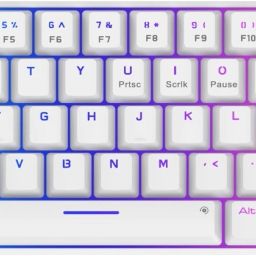 Portronics POR 1607 Bluetooth, Wireless Standard Gaming Keyboard Compatible with Desktop, Laptop, Mac Hydra 10/5.0 + 2.4 GHz, RGB, Type C Charging,Mechanical Bluetooth,-20