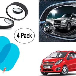 4 Pcs. Pack Blind Spot Mirror And Anti Fog & Rainproof Film Combo-image-86