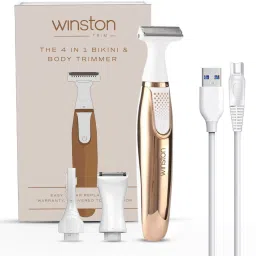 Winston 4 in 1 Eyebrow, Body & Bikini Trimmer Shaver Rechargeable Painless Hair Removal Body Groomer 60 min Runtime 4 Length Settings-14