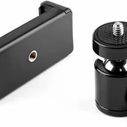 Viraan Cell Phone Holder Clip and Ball Head Adapter Set for Tripod ( COMBO PACK OF 2 ) ( BALL HEAD | HOLDER ) Tripod Ball Head-9