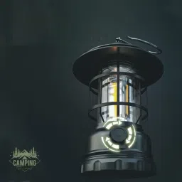 Type-c Rechargeable LED Camping Light Hanging Black Metal, Plastic Hanging Lantern-27