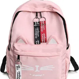 Small 12 L Backpack PU Leather Stylish School Bag For Girls Pink_ 12 L Backpack (Pink) Waterproof School Bag (Pink, 12 L) Waterproof School Bag (Pink, 12 L)-picture-3
