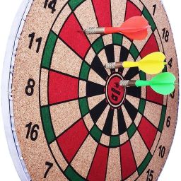 Real Cork Wooden Double Sided Dart Board Family Game Set with 3 Steel Tip Steel Tip Dart-image-18