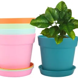 8 inch Round Plastic Pot/Gamla/Balcony/Outdoor/Indoor Garden Pot Plant Container Plastic Vase-image-46