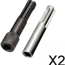 pkt Screwdriver Drill Bit Adaptor 1/4 Inches Hex Shank Converter Socket Nut Impact Driver Set for SDS Hammer Drilling (Grey) - 2 Pieces image 4