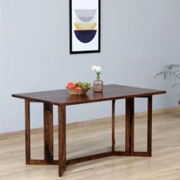 woodsworth from pepperfry Elburg Sheesham Wood 6 Seater Folding Dining/Console Table in Provincial Teak Finish-picture-8