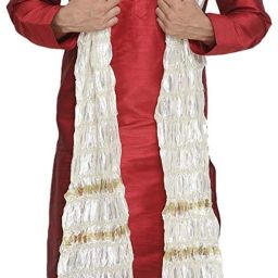 Art Silk Striped White Men Dupatta-picture-47