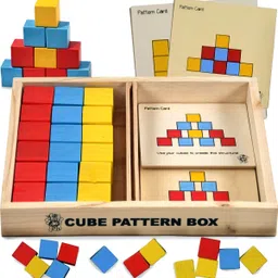 skillofun Wooden Cube Pattern Puzzle Box for 3+ Year Kids | Wooden Blocks | Learning Toys-picture-2