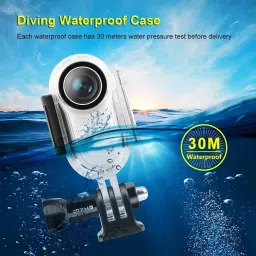 PULUZ 30m Underwater Waterproof Housing Protective Case for Insta360 GO 2, with Base Adapter & Screw (Transparent) Underwater Camera Housing image 4