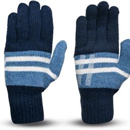 Striped, Self Design, Printed Winter Men Gloves-image-83