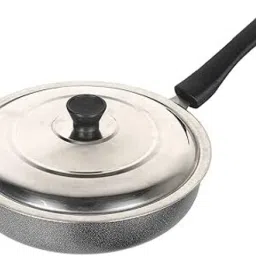 Aluminum Non Stick Round Base Fry Pan with Steel Lid Durable Granite Finish K4 Fry Pan 23 cm diameter with Lid 0 L capacity-image-60