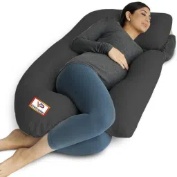 Luxury Velvet C Shape Microfibre Solid Pregnancy Pillow Pack of 1-image-44