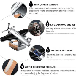 yuneik Car Aroma Air Freshener Perfume Solar Power Rotating Perfume Diffuser For Car Diffuser image 3