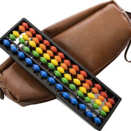 Abacus Math Learning Kit for Kids 13 Rod Multicolor with Square Pouch -Tan Brown-6