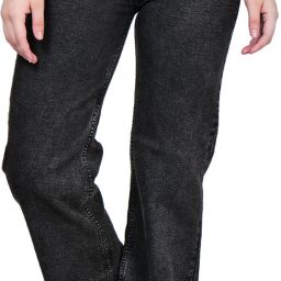 Women Boyfriend Mid Rise Black Jeans-image-13