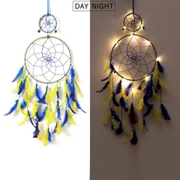 duli Dream Catcher with Lights Wall Hanging for Festive Decor & Diwali Gifting Feather Dream Catcher-picture-24