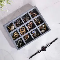 la trove Grey 12 Grids Jewellery Tray-picture-7