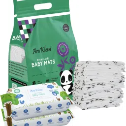 Soft & Extra Absorb Baby Changing Mat 10 Pcs + Baby Cleaning Wet Wipes 144 Pcs-22