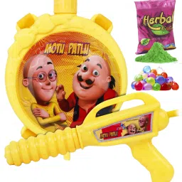 Holi Pichkari for Kids Cartoon Backpack Water Tank with 100 Balloon & 1 Gulal Water Gun-13