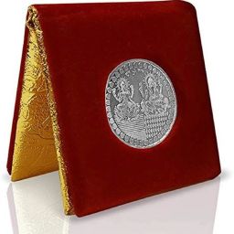 10 gram Pure Silver Coin with Lakshmi-Ganesha Engraving Design for Pooja Decorative Showpiece - 4 cm-image-63