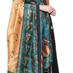 Pure Silk Printed, Self Design, Solid, Woven Purple Women Dupatta-image-72