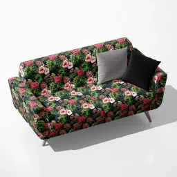 AZ5007946SOF_FB_RF_R-SP_D56^80_VL Exotic Nature Leaves & Flowers D1 Velvet Sofa Fabric Sofa Fabric-37