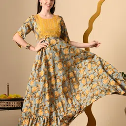 jaipurite Embroidered Viscose Rayon Stitched Anarkali Gown-picture-41