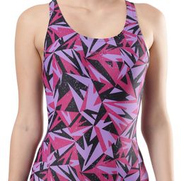 speedo Endurance 10 Hyperboom Racerback One Piece Printed Women Swim-dress Blue Swimsuit-picture-35
